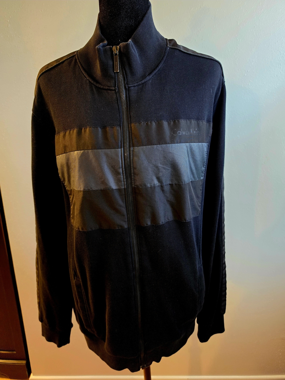 Calvin Klein Men's Black Zip-Front Jacket